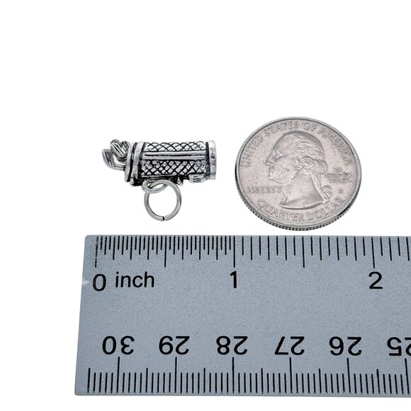 Vintage Sterling Silver 925 3D Golf Club Bag Charm Pendant - Picture 7 of 8